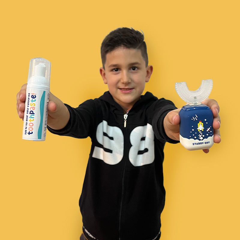 Belli Denti® Set - Spazzolino Elettrico e Dentifricio Schiumogeno