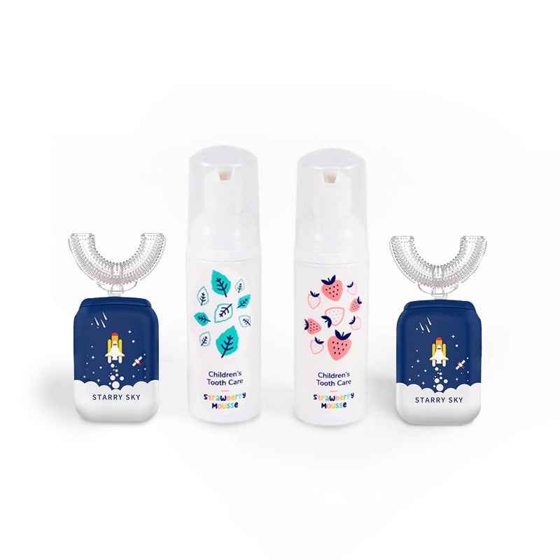 Set famiglia Belli Denti® - 2x spazzolino elettrico e 2x dentifricio schiumoso