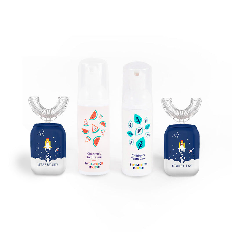 Set famiglia Belli Denti® - 2x spazzolino elettrico e 2x dentifricio schiumoso