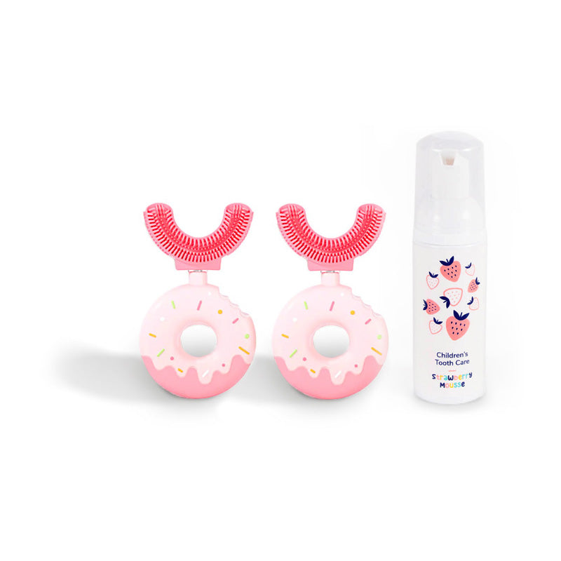 Set Familiare Belli Denti® - 2x Spazzolini e Dentifricio Schiumogeno