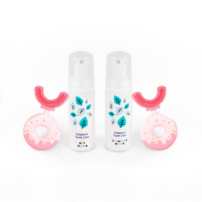 Set famiglia Belli Denti® - 2x spazzolino e 2x dentifricio schiumoso