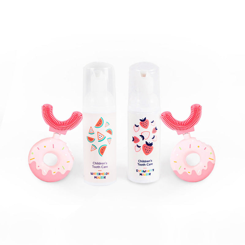 Set famiglia Belli Denti® - 2x spazzolino e 2x dentifricio schiumoso