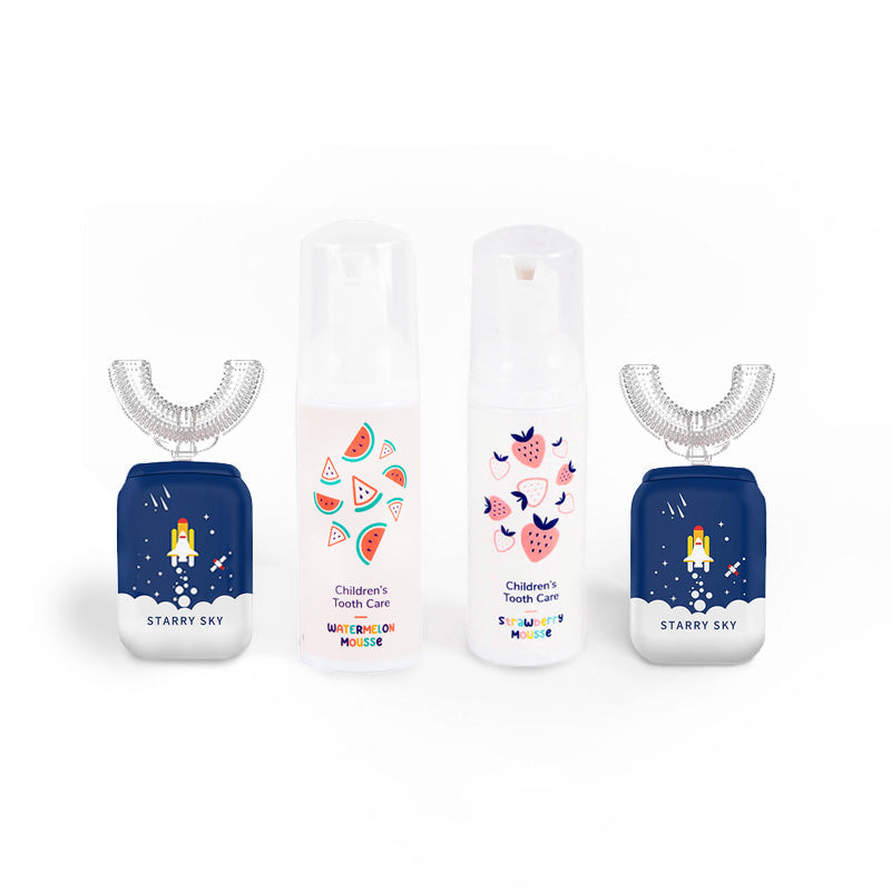 Set famiglia Belli Denti® - 2x spazzolino elettrico e 2x dentifricio schiumoso