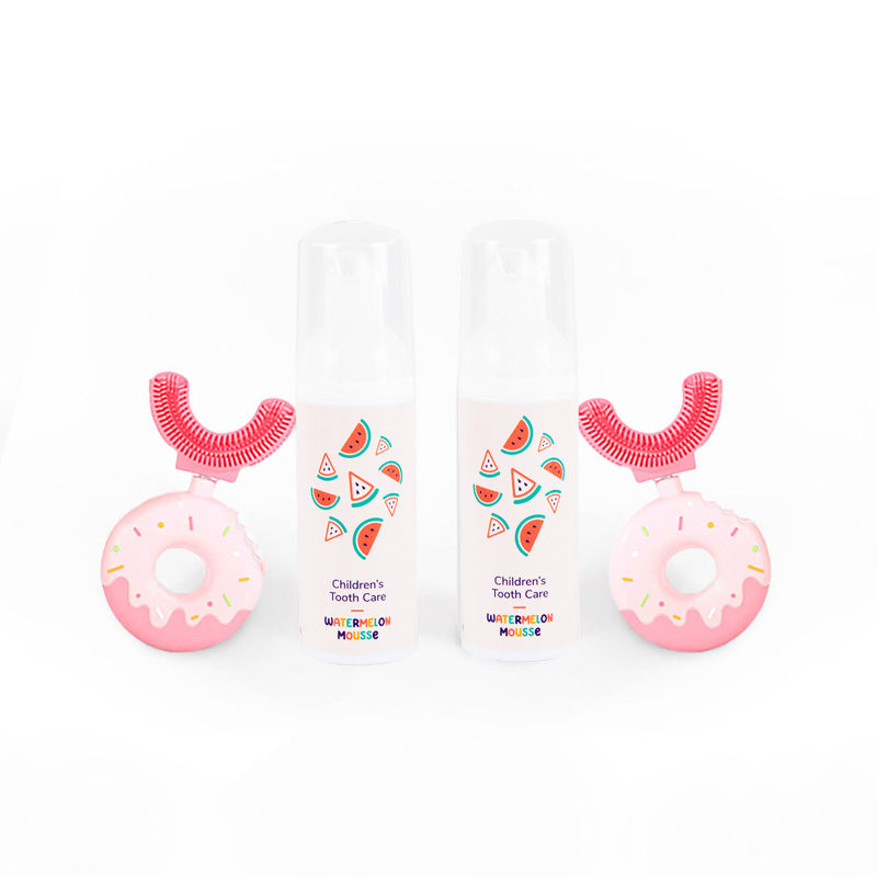 Set famiglia Belli Denti® - 2x spazzolino e 2x dentifricio schiumoso