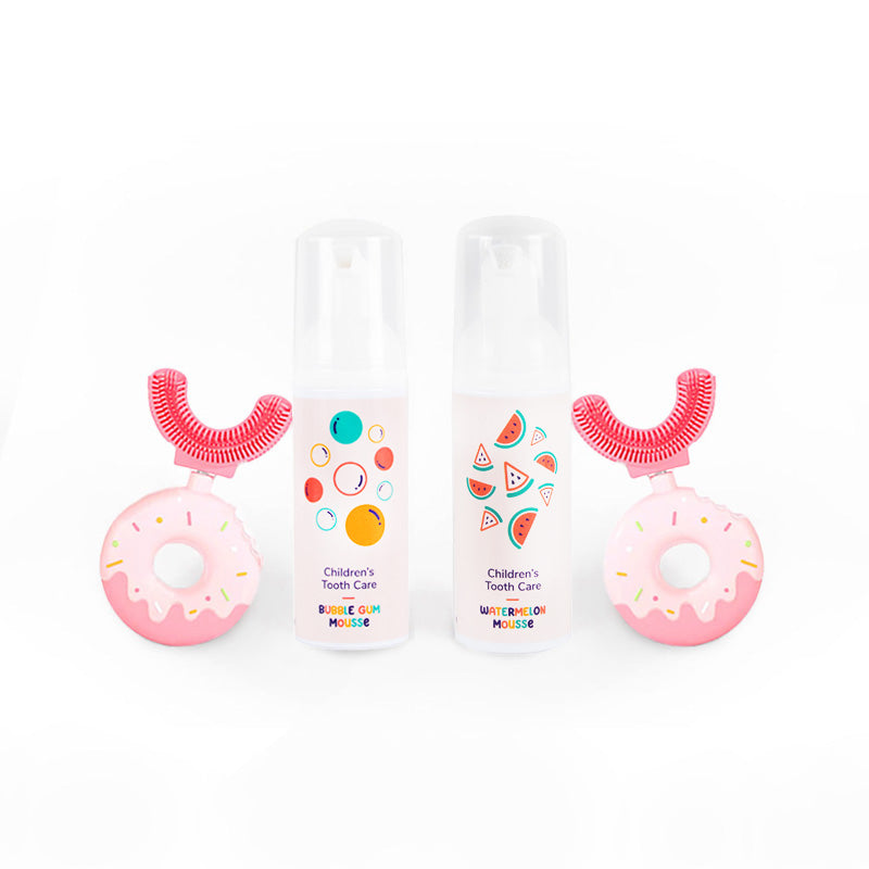 Set famiglia Belli Denti® - 2x spazzolino e 2x dentifricio schiumoso